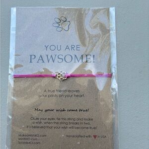 Pink Paw Print Bracelet